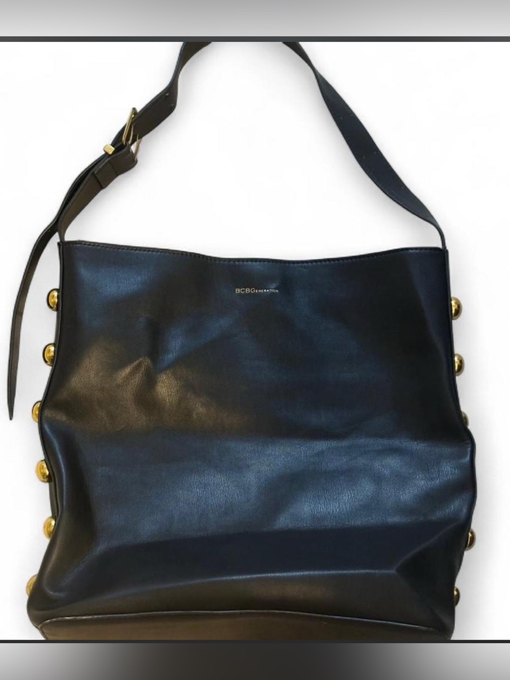 BCBGeneration Studded Black Bucket Tote
